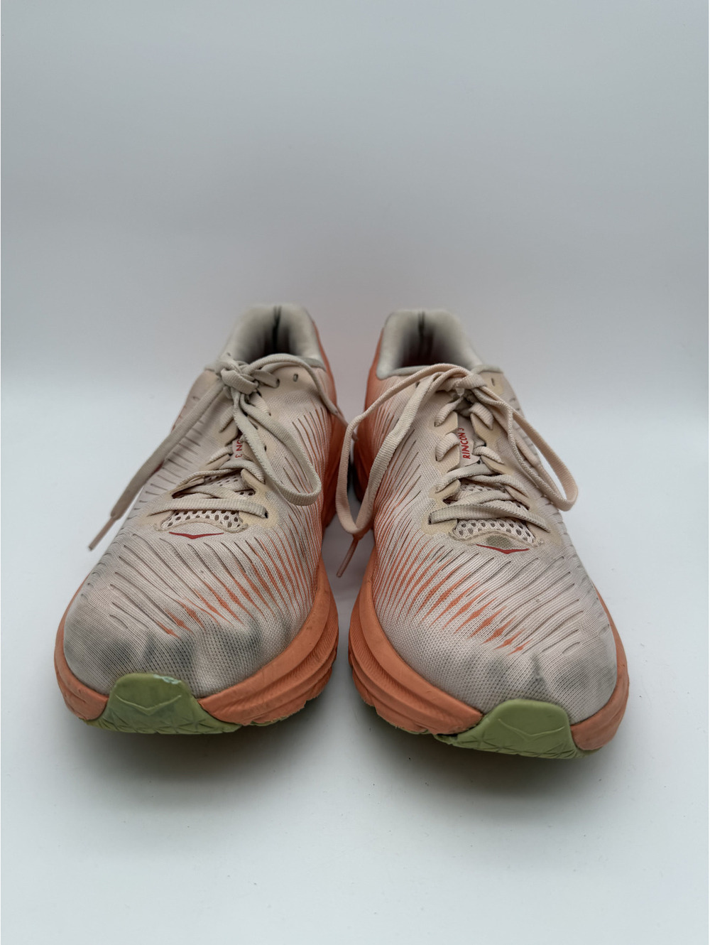 Hoka Rincon 3 Running Shoes Silver Peony Cantaloupe, Size 9